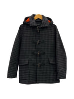グッチ GUCCI チェック ダッフルコート ウールコート アウター チャコールグレー系 グレー系 ブラック系 46 コート グレー 101MT-5307