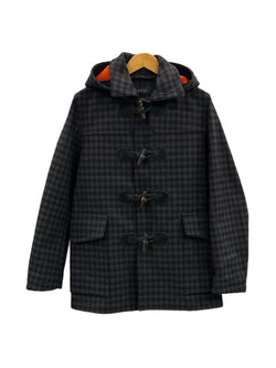 グッチ GUCCI チェック ダッフルコート ウールコート アウター チャコールグレー系 グレー系 ブラック系 46 コート グレー 101MT-5307