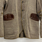 【曜日割引対象外】 キャピタル KAPITAL カシドス ウール ツイード ジャケット レザー ジャケット ベージュ 3サイズ 201MT-3684 VB