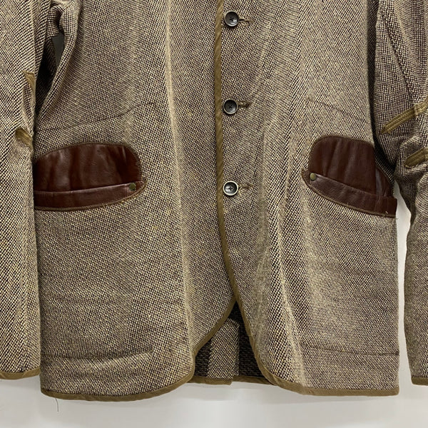 【曜日割引対象外】 キャピタル KAPITAL カシドス ウール ツイード ジャケット レザー ジャケット ベージュ 3サイズ 201MT-3684 VB