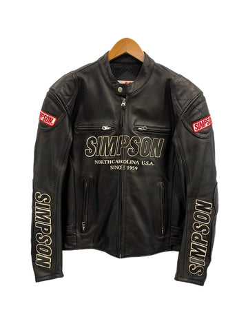 シンプソン SIMPSON 牛革 レザージャケット シングルライダース