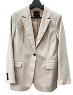 アニュアンス  anuans ウール ブレンド シングルジャケット テーラード フォーマル オフィスカジュアル PINK BEIGE ピンクベージュ  1523501341-0 ジャケット 無地 ベージュ フリーサイズ 104LT-128