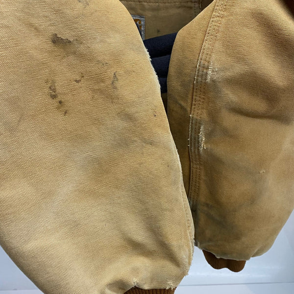 【曜日割引対象外】 カーハート Carhartt DUCK ACTIVE JACKET MADE IN USA パーカー ジャケット ベージュ Lサイズ 201MT-3874 VB