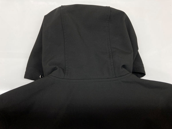 ラルフローレン RalphLauren ローレン LAUREN 現行タグ Quilted Bib Hooded Jacket ダブルクロージャー フーディ コート 二重ジップ キルティング ゴムシャーリング ミディ丈 BLACK 黒 20717S8AA ジャケット ロゴ ブラック Mサイズ 104LT-208