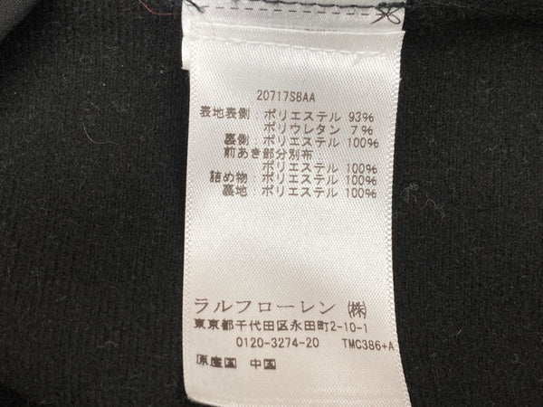 ラルフローレン RalphLauren ローレン LAUREN 現行タグ Quilted Bib Hooded Jacket ダブルクロージャー フーディ コート 二重ジップ キルティング ゴムシャーリング ミディ丈 BLACK 黒 20717S8AA ジャケット ロゴ ブラック Mサイズ 104LT-208