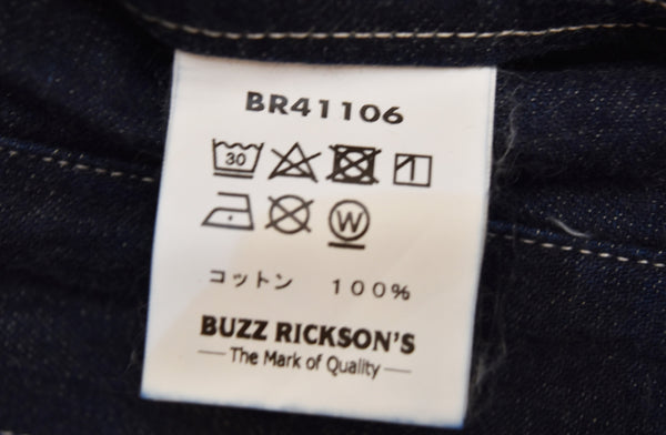 バズリクソンズ BUZZ RICKSON'S TROUSERS WORKING DENIM メタルボタン シンチバック ワーキングデニム BR41106 デニム ブルー 103MB-690