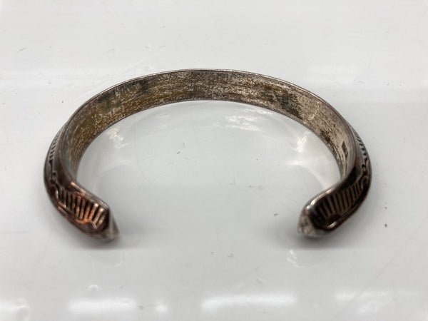 インディアンジュエリー Indian Jewelry Silver Bangle シルバー バングル Nel J. ナバホ族 ネイティブ ブレスレッド 925 銀 メンズジュエリー バングル・ブレスレット 総柄 シルバー 104A-73