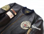 テッドマン TEDMAN TED COMPANY TYPE MA-1 LEATHER レザー MA1 RED DEVIL 豚革 42 ジャケット ブラック 103MT-2195