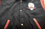 US US古着 80's Louisville Slugger Varsity Jacket ルイスビルスラッガー スタジアムジャケット バーシティージャケット スタジャン 赤 ジャケット レッド Lサイズ 103MT-1443