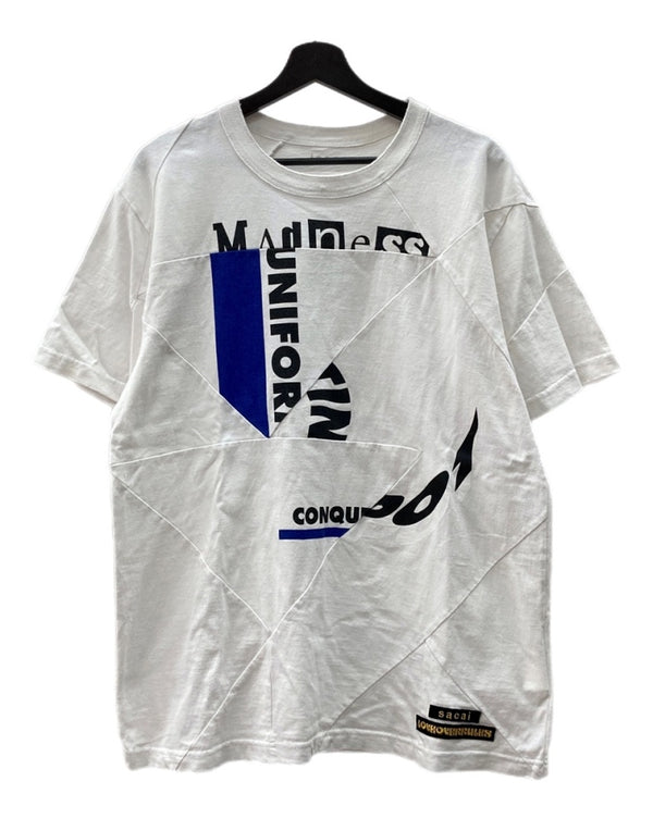 サカイ sacai Hank Willis Thomas Archive Mix T-Shirt アーカイブ ミックス Tシャツ パッチワーク 半袖 白 21-0179S サイズ 4 Tシャツ 総柄 ホワイト 104MT-1965