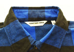 アベイシングエイプ A BATHING APE  ブロック チェック シャツ 青 長袖シャツ ブルー Sサイズ 103MT-2202