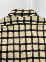 ペンドルトン PENDLETON 70s WOOL CHECK SHIRT ウール チェック シャツ ネルシャツ USA製 長袖 ボタン 薄茶 長袖シャツ チェック ベージュ Lサイズ 104MT-1540