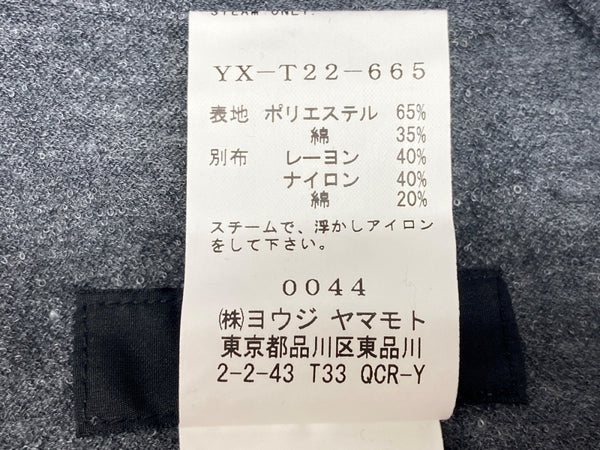 ワイズ Y's ヨウジヤマモト Yohji Yamamoto Lace Hem Long Cotton Cut And Sew Dress ポリエステル 裾レース 長袖 ドレス GRAY 灰 YX-T22-665 ワンピース グレー SIZE2 104LT-163