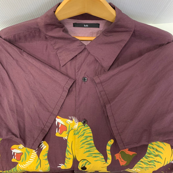 インク ink オープンカラーシャツ 半袖シャツ レッド Mサイズ 201MT-3765