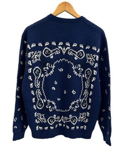 シュプリーム SUPREME Bandana Sweater バンダナセーター ニット 紺  セーター ネイビー Mサイズ 101MT-4664
