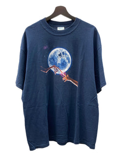 ヴィンテージ VINTAGE ITEM 00's E.T. 20th anniversary M&O 2002 ムービーT 映画 両面プリント 紺 Tシャツ プリント ネイビー XLサイズ 104MT-483