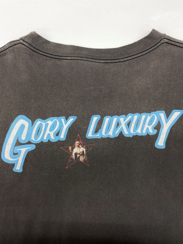 セントマイケル SAINT MICHAEL 23SS SS TEE / STAR MARIA マリア Tシャツ ダメージ加工 エイジング 半袖  SM-S23-0000-007 Tシャツ プリント グレー Lサイズ 104MT-2006