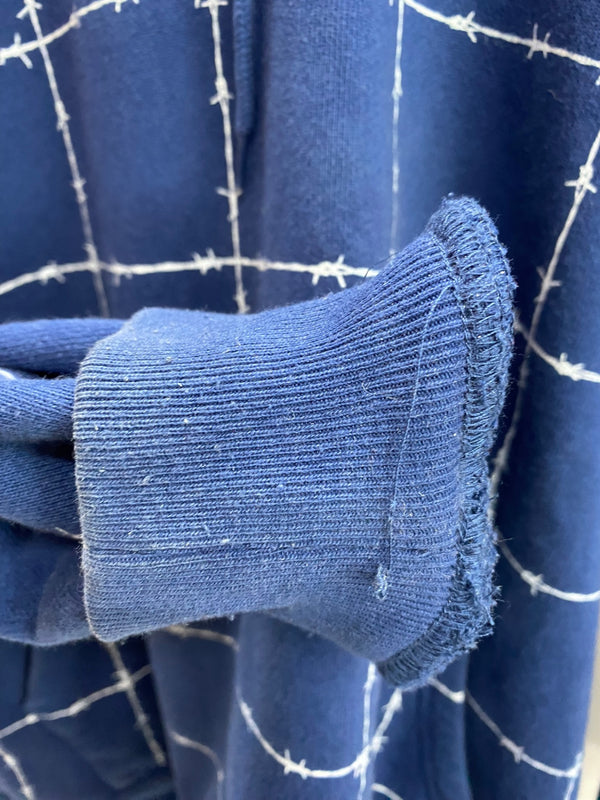 ボット BoTT 有刺鉄線柄 フーディー 223BoTT16-H パーカ ブルー Mサイズ 201MT-3825