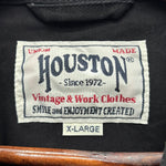 【曜日割引対象外】 ヒューストン HOUSTON 刺繍ハリントンジャケット EMB HARRINGTON JACKET(TIGER) 51474 ジャケット ブラック XLサイズ 201MT-3317 VB