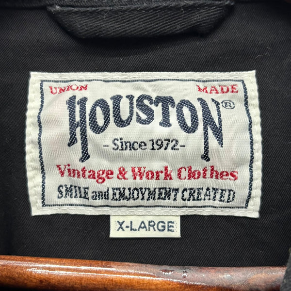 【曜日割引対象外】 ヒューストン HOUSTON 刺繍ハリントンジャケット EMB HARRINGTON JACKET(TIGER) 51474 ジャケット ブラック XLサイズ 201MT-3317 VB