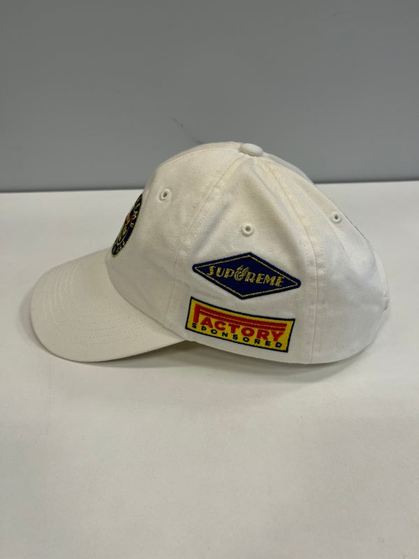 シュプリーム SUPREME Raching 6-Panel CAP Black シュプリーム レーシング 6パネル キャップ ワッペン 帽子 メンズ帽子 キャップ ホワイト 101hat-174