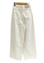 エイミーイストワール EIMY ISTOIRE drop pattern デニムパンツ ドロップパターン ラインストーン ビジュー ハイウエスト ワイド ホワイトデニム デニム ホワイト Mサイズ 101LB-31