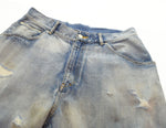 アンセルム ANCELLM  SELVEDGE TAPERED 5P DENIM PANTS デニムパンツ 青 デニム ブルー 3 103MB-382