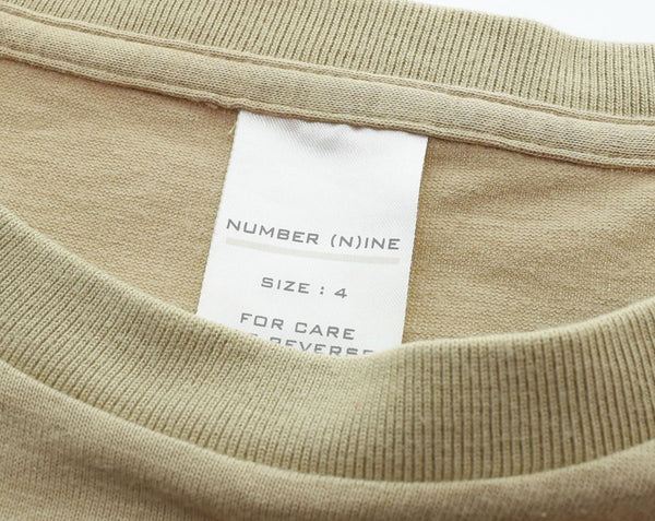 ナンバーナイン NUMBER (N)INE 02AW アーカイブ ジョージ期 NOWHERE MAN プリントTシャツ 4 Tシャツ ベージュ 103MT-2049