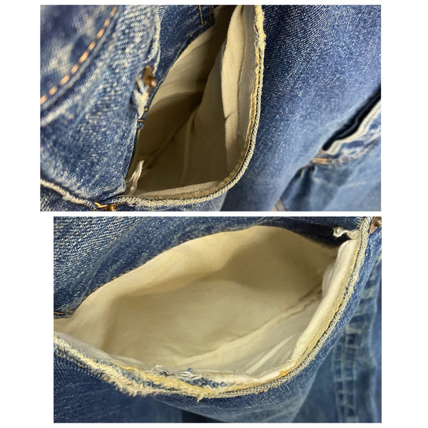 【曜日割引対象外】 リーバイス Levi's 60's 70's 501 BIG E デニムパンツ ボタン裏4 紙パッチ デニム ブルー W38サイズ 201MB-970 VB