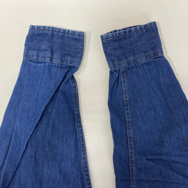 ラルフローレン Ralph Lauren 90's CHAPS チャップス FRONTIER デニムシャツ 長袖シャツ ブルー Lサイズ 201MT-3310