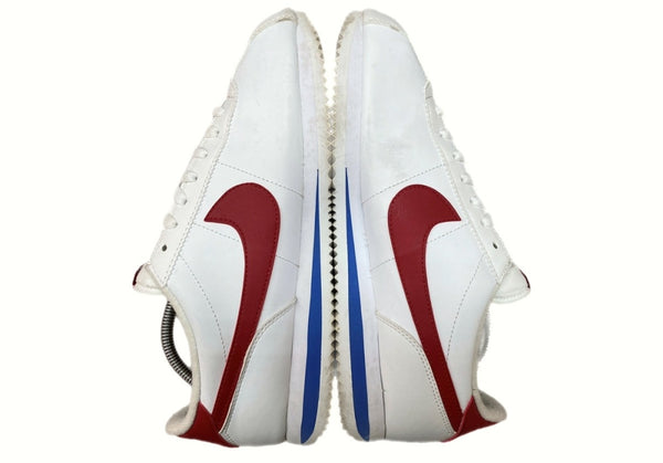 ナイキ NIKE 21年製 CORTEZ BASIC LEATHER コルテッツ ベーシック レザー FORREST GUMP トリコカラー シューズ 白 赤 819719-103 メンズ靴 スニーカー ホワイト 27.5cm 104-shoes614