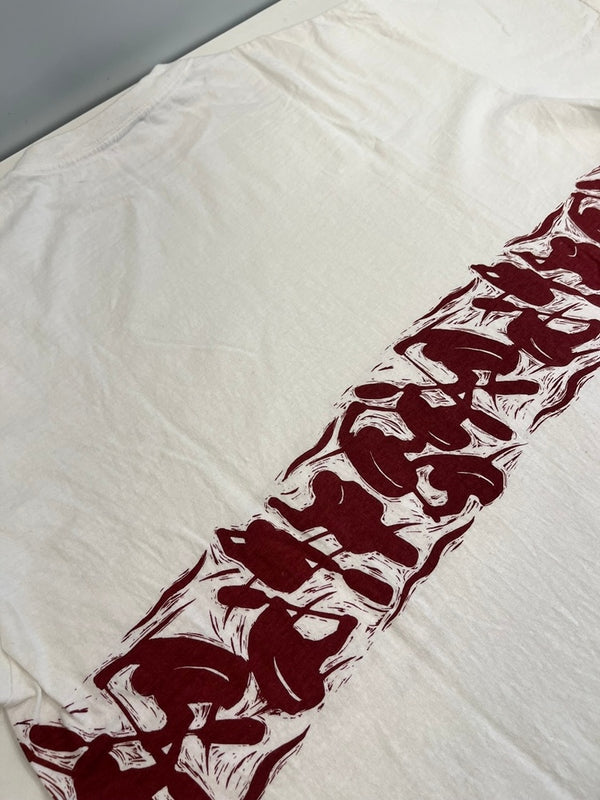 パタゴニア PATAGONIA 90s Vintage ヴィンテージ  USA製 カヤック柄 プリントTシャツ 半袖カットソー 白 XL Tシャツ ホワイト LLサイズ 101MT-4702