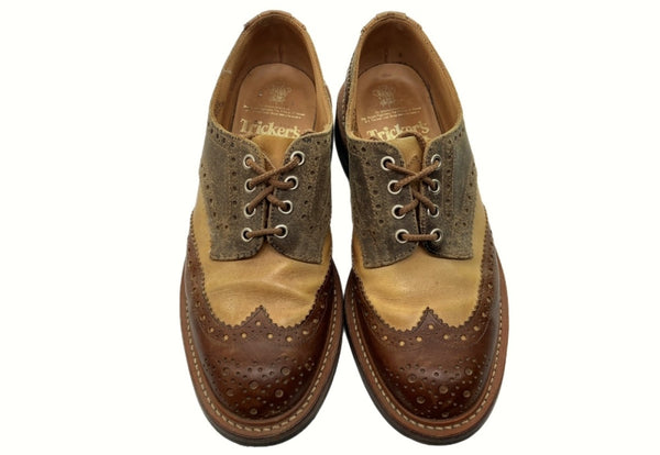 トリッカーズ Trickers BOURTON バートン ウィング チップ ダイナイト ソール シューズ 茶色 M7292 メンズ靴 ブーツ カントリー ブラウン 7 1/2 104-shoes417