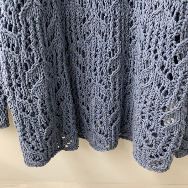 ダイリク DAIRIKU 21SS Flower Pattern Hand Knitting セーター ブルー Fサイズ 201MT-4810