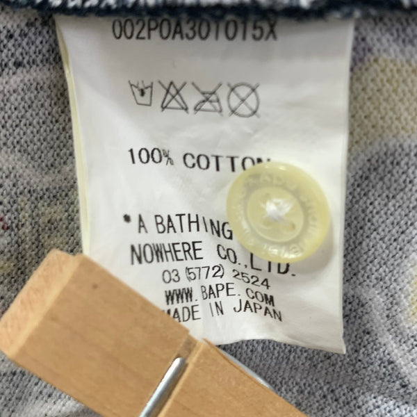 アベイシングエイプ A BATHING APE 半袖ポロシャツ ブラック XLサイズ 201MT-4428