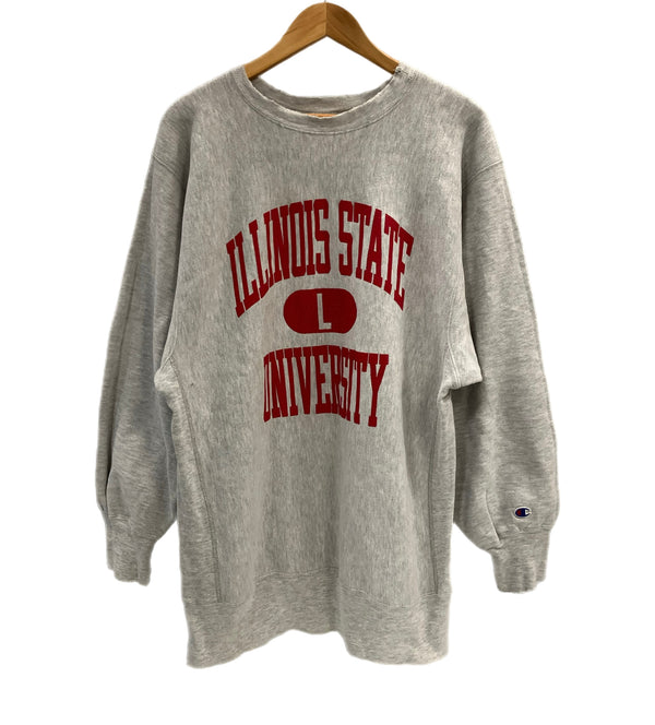 チャンピオン Champion 90's 90年代 ヴィンテージ vintage 刺繍タグ REVERSE WEAVE リバースウィーブ 3段プリント カプセル カレッジ  アメリカ製 MADE IN USA XXL スウェット グレー 3Lサイズ 101MT-4101