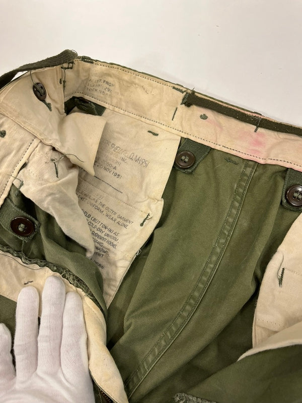 ミリタリー Military 50s 50's US ARMY 米軍実物 M-51 M51 トラウザーズパンツ カーゴパンツ アメリカ軍 ヴィンテージ カーゴパンツ カーキ 101MB-765