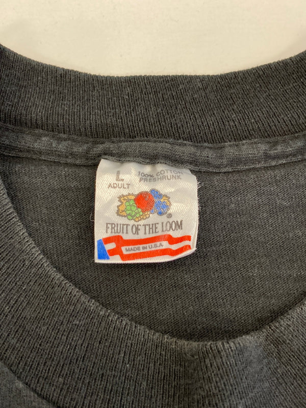 ヴィンテージ vintage 90’s 90s Fruit of the Loom KING OF BEER Budweiser Horse ホース 馬 バドワイザー 販促 プロモ 企業T  Tシャツ ブラック Lサイズ 101MT-3735
