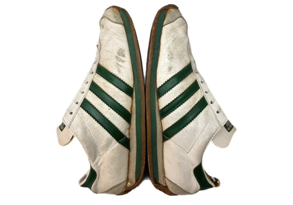 レア adidas 80sデサント製 ヴィンテージテニスポロ ホワイト×グリーン 80年代 80s アディダス スポーツ スニーカー 靴 ローカット