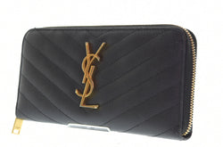 サンローラン パリ SAINTLAURENTPARIS YSL ラウンドファスナー ロングウォレットゴールド金具 長財布 黒 財布・ケース レディース財布 ブラック 103SA-22
