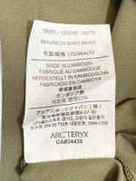 アークテリクス ARC’TERYX SKYLINE LS SHIRT MEN'S スカイライン シャツ 長袖シャツ 無地 カーキ Sサイズ 101MT-2542