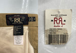 ダブルアールエル RRL WORK PANTS ワーク パンツ ボタンフライ シンチバック ズボン Ralph Lauren 茶 無地 ボトムスその他 ブラウン 30-34 104MB-235