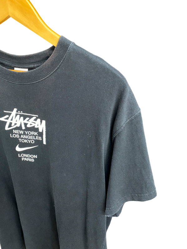 ステューシー STUSSY × ナイキ NIKE  Tシャツ ブラック Mサイズ 201MT-2733