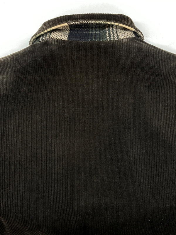 ダブルアールエル RRL 90s 90年代 3つ星タグ リバーシブル ウール コーデュロイ ブルゾン アウター  ジャケット チェック マルチカラー Sサイズ 104MT-2286