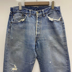 【曜日割引対象外】 リーバイス Levi's 60's 501XX 紙パッチ オフセット Vステッチ 隠しリベット足長R W32 デニム ブルー 201MB-1105 VB