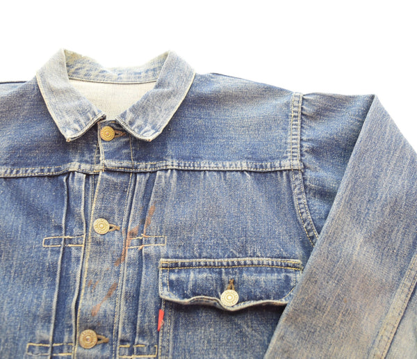 リーバイス Levi's 506xx 1st 30年代 30s 1937 戦前 片面タブ 革パッチ VINTAGE DENIME JACKET ファースト ヴィンテージ デニム オリジナル リベット刻印Co 小文字o ジャケット ブルー 103MT-2183