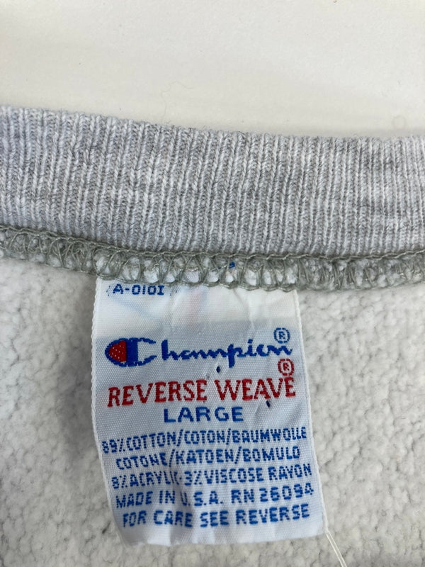 チャンピオン Champion 90s～ ヴィンテージ vintage 刺繍タグ リバースウィーブ REVERSE WEAVE US古着 カレッジプリント  スウェット グレー Lサイズ 101MT-3560