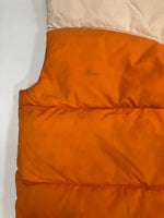 パウダーホーン マウンテニアリング POWDERHORN MOUNTAINEERING  70's~80’s 70~80年代 ハイネック ダウンベスト ウエスタンヨーク 2トーン 切替デザイン VINTAGE ヴィンテージ ベスト オレンジ Sサイズ 101MT-4623