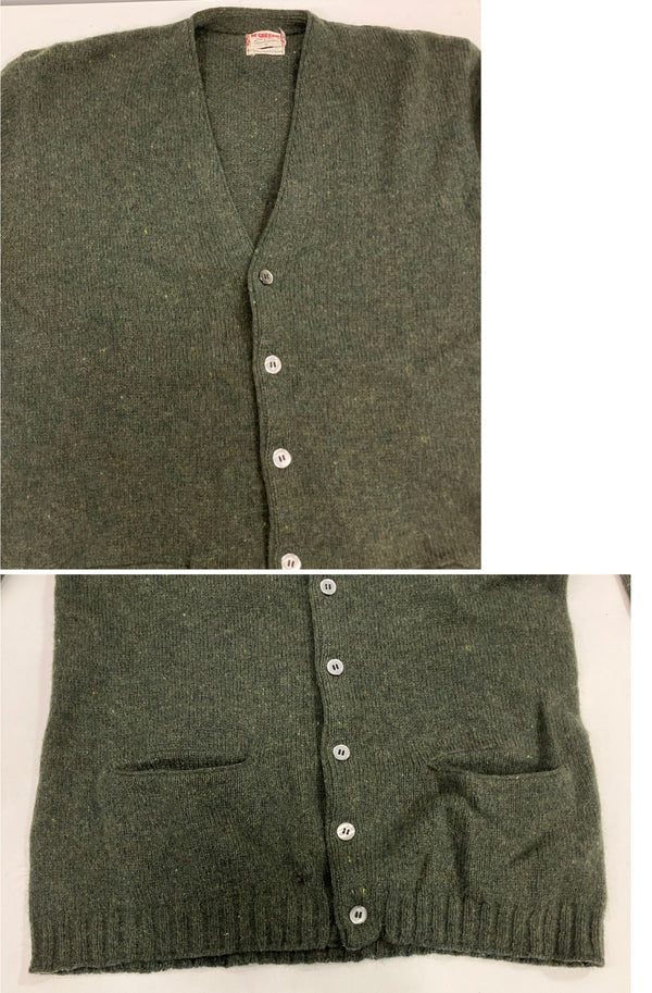 マックレガー McGREGOR 60's 60年代 モヘア混 カーディガン ポケット付き MADE IN USA アメリカ製 VINTAGE ヴィンテージ カーディガン グリーン Lサイズ 101MT-5189