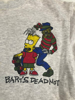 ヴィンテージ vintage 90s 90's THE SIMPSONS BART’S DEAD NOT シンプソンズ 両面プリント 袖プリ MADE IN USA アメリカ製 スウェット グレー Mサイズ 101MT-3323